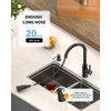 AJO BEND Touchless Matte Black Kitchen Sink Faucet with Pull