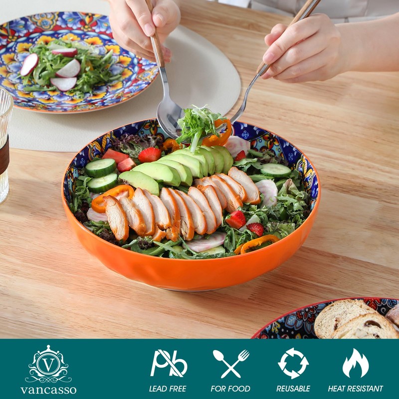 vancasso Large Serving Bowls, 78 Oz Extra Large Salad Bowls