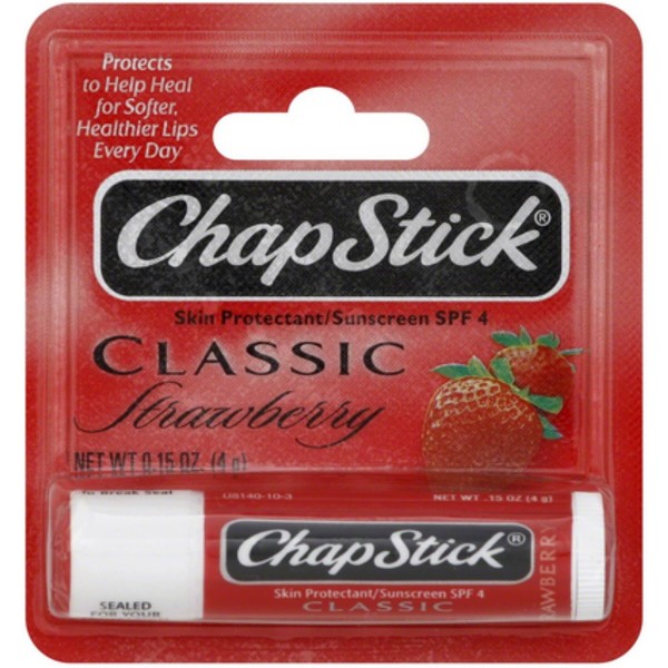 ChapStick Lip Balm Strawberry 0.15 oz (Pack of 10)