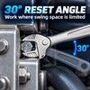 7-10mm Self-Adjusting Ratchet Wrench with Crab Claw Jaw and 30°