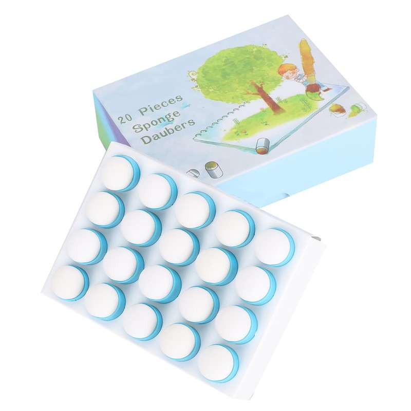 20pcs Sponge Daubers Painting Drawing Graffiti DIY Smearing Coloring Finger