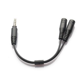 TEHAUX Stereo Audio Y Splitter Cable Adapter Dual Female Headphone Mic Connector for Laptops Smartphones Tablets Compact Design for Portable Use