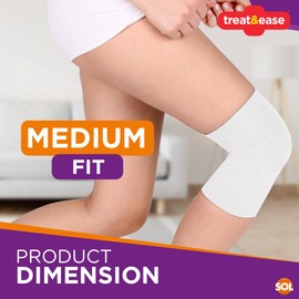 3pk Knee Support Medium Size | Compression Knee Support Sleeve for Running, Squats, Sports, Arthritis, Joint Pain, Ligament Injury | Knee Support for Women Running Knee Support Men | Knee Sleeves Men