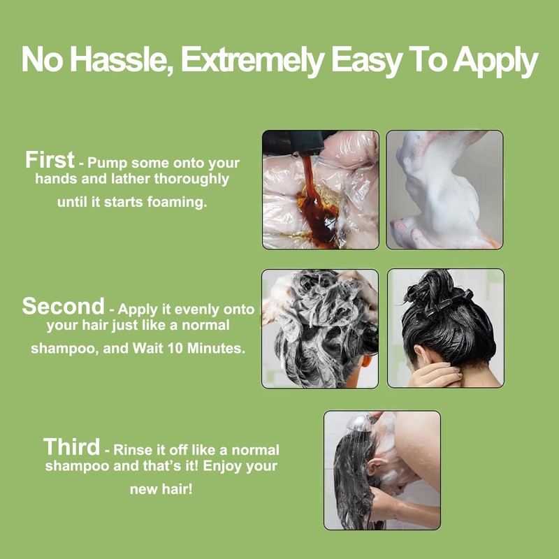 Aseawave Hair Dye Shampoo 3 in 1 for Gray Hair,