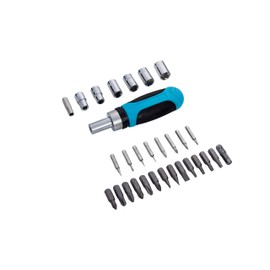 BlueSpot 30PCE Ratchet Screwdriver and Socket Set