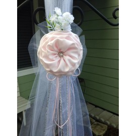 Hand Made SET OF 6 Blush Pink Wedding decoration Chair Bows, Pew Bows, Arch  Aisle decor