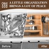 40 Piece Silverware Set with Drawer Organizer for 8, Heavy