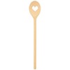 teemando 2 X Sturdy Branded Wooden Cooking Spoons with Heart