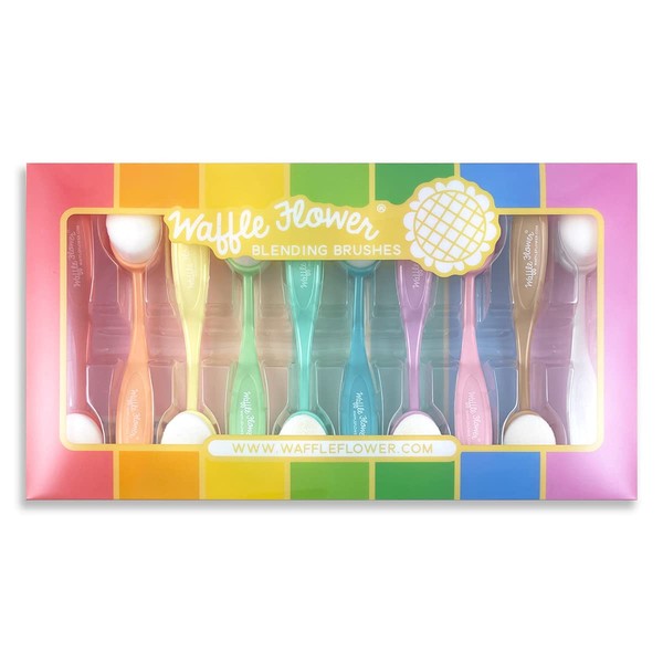 Waffle Flower Blending Brushes WFT021 - Not All Brushes are Created Equal. Waffle Flower Brings You This Set of 10 Blending Brushes for The Best Craft Experience.