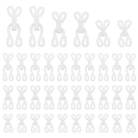 36 Pairs Sewing Hooks and Eyes Closure, 2.2/2.8/3.5cm White Metal Bra Hooks and Eyes for Sewing Clothing Bra Hook Replacement Craft Skirts