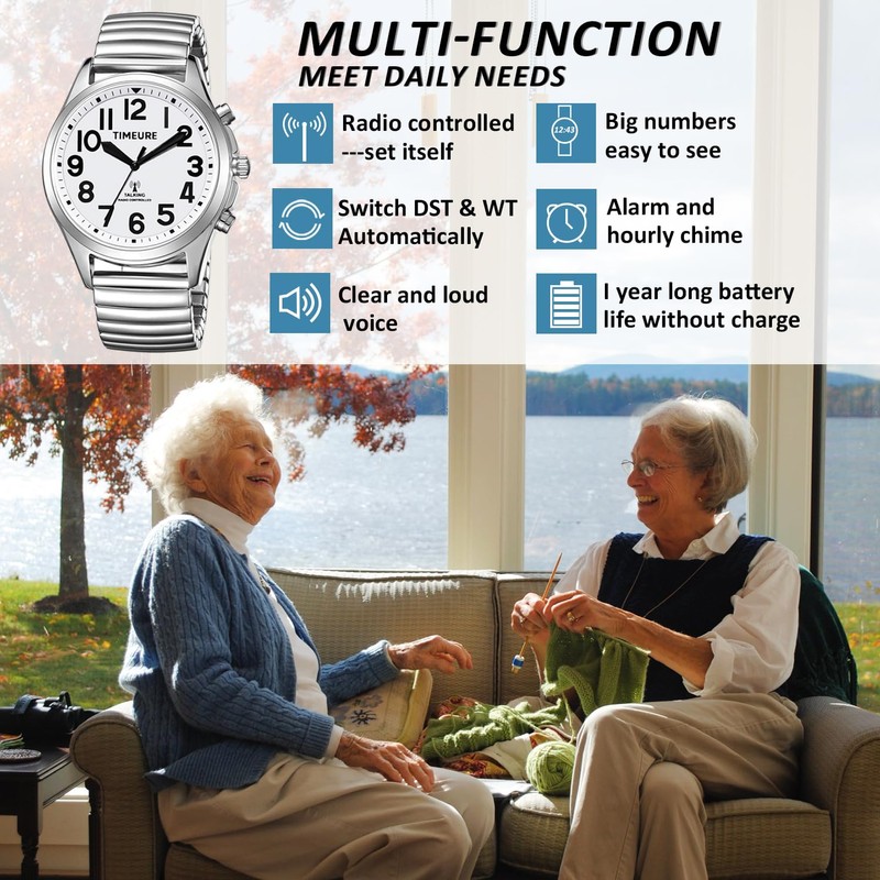 Lady's Talking Watch with Jumbo Numbers for Bind, Seniors,Visually impaired,or