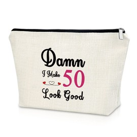 50th Birthday Gifts for Sister Makeup Bag Funny Gifts for Women Turning 50 1974 Birthday Gifts for Her 50 Year Old Birthday Gifts for Female 50 Birthday Gifts for Mom Aunt Wife