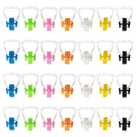 28 Pcs Swimming Nose Clip, Silicone Waterproof Swim Nose Plugs for Kids (Age 7+) and Adults, Inclue 7 Colors