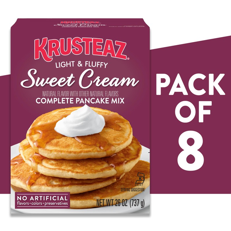 Krusteaz Sweet Cream Pancake and Waffle Mix, Light & Fluffy,