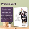 102nd Birthday Cards for Men Women - Party Dog -