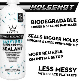 Peaty's Holeshot Biofibre Tubeless Tire Sealant 500mL/16.9 oz.