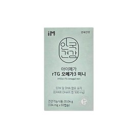 Sellerhub 안국건강 아이메가 rTG 오메가3 미니 334mg 60캡슐/mjf (S36464476) Anguk Health Eye Mega rTG Omega-3 Mini 334mg 60 Capsules/mjf (S36464476)