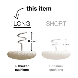 Primpins Long Upholstery Pins - Classic Linen - 20 Colors Available - Fabric Covered Button Twist Pins - Keeps Furniture Covers in Place (Set of 12, Natural)