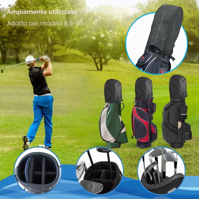Rilime Copertura antipioggia per sacca da golf, impermeabile, per uomo