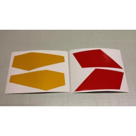 AutoGraph Signs Set of 4 Ski-Doo REV XP 08-19 Snowmobile Front Nosepan & Rear Tunnel Reflectors