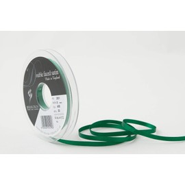Berisfords Double FACE Poly Satin Ribbon, Hunter Green, 5 mm