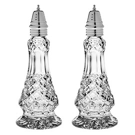 Salt and Pepper Shaker Set - Spice Dispenser Set - Cut Crystal - Large Beautiful Shakers - 7.5" H - Made in Europe - by Barski