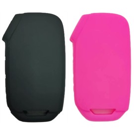 REPROTECTING Silicone Rubber Key Fob Cover Compatible with (5 Buttons) 2019-2021 Kia Forte K5 NIRO Seltos Sorento Soul Sportage Telluride Cadenza (not for Keys with Eject/fold Buttons (Black Rose)