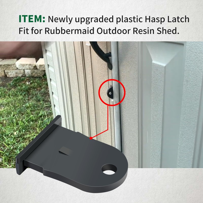 Newly Upgraded Plastic Hasp Latch Fit for Rubbermaid Outdoor Resin