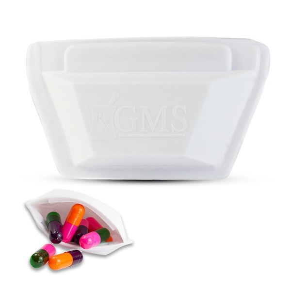 GMS Squeezable Pocket Pill Case - Small, Lightweight Pill Organizer