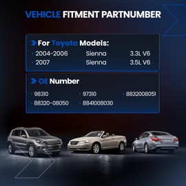 SYKRSS 98310 Air Conditioning A/C Compressor with Clutch Compatible with Toyota Sienna 2004-2006 V6 3.3L, 2007 V6 3.5L