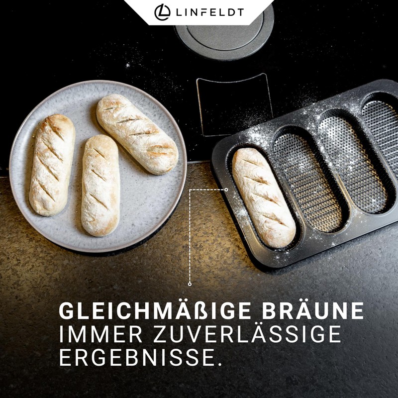 LINFELDT® Mini Baguette Baking Mould 18 x 7 cm –