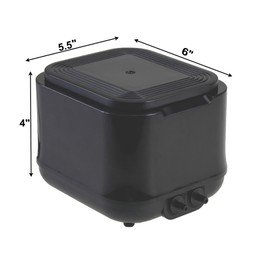 AQUANEAT Powerful Aquarium Air Pump, 250GPH, Dual Outlets, for up to 300 Gallon Fish Tank, Super Quiet Oxygen Aerator with Gang Valves, Adjustable Hydroponic Air Bubbler Pump