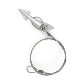 BLUEWING Heavy Duty Harpoon Rigged Dart Head 1pc Stainless Steel Harpoon Dart with 460LB Stainless Steel Wire for Big Game Fishing