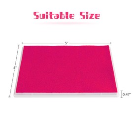 Ink Pad, 5x4'' Washable Non-Toxic Ink Stamp Pad for Baby Footprint Handprint, Pink