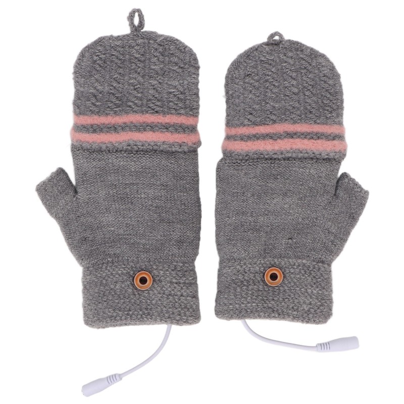 Heated Mitten Gloves Double Sided Heating Promote Blood Circulation USB