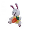 59.8in Inflatable Happy Easter Bunny Decoration Inflatable Rabbit Sitting Holding
