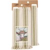 Primitives by Kathy Floral Crown Goat Kitchen Towel
