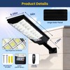 Solar Street Lights Outdoor 4-Pack, 12000LM 6500K Waterproof LED Motion