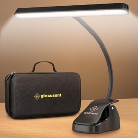 Glocusent Glocusent Music Stand Light: 57 LED Super Bright Piano Light with EVA Carrying Case, 3 Color & 5 Brightness, Rechargeable & 140-Hr Long Lasting, Perfect for The Piano, Sheet Music