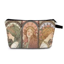 MoCaliduccious Greek mythology woman Makeup Bag Travel Cosmetic Organizer Bag Teacher Appreciation Gifts Small Zipper Toiletry bag