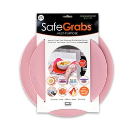 Safe Grabs: Original Microwave Mat as Seen on Shark Tank | Splatter Guard, Trivet, Hot Pad, Pot Holder, Minimize Mess (BPA Free, Heat Resistant, Dishwasher Safe), Mauve