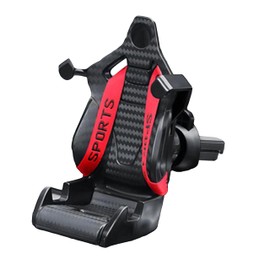 Recaro Seat Style Sports Design Smartphone Holder Carbon Style Air Conditioner Mounting Type (Red)