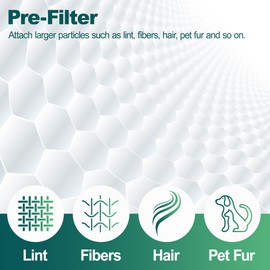 BREEVA A1 Replacement Filter for TCL BREEVA A1/A1W Air Purifiers, Not Fit for TCL Breeva A1C/A2/A3/A5 Air Purifiers, H13 True HEPA + Activated Carbon Replacement filter, Part # Breeva A1F, 2 Pack