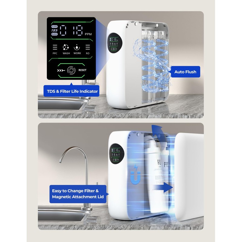 PPC Filter Replacement for Reinmoson RMS-WP-RO800 and CrispTaste CRS-RO800 Reverse