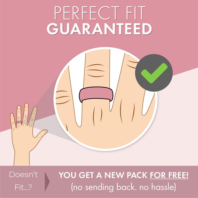 ThunderFit Silicone Wedding Ring for Women - Rubber Engagement Band