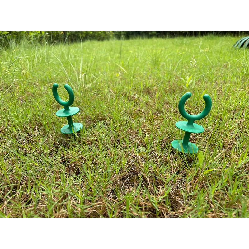 WIBBLESOX 20 Pcs Green Garden Hose Guide Stakes Holiday Lights