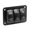 3 Gang Rocker Switch Panel Aluminum Pre-Wired Toggle Dash 5