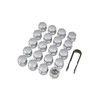 Volvo Wheel Bolt Caps Set Silver Matt