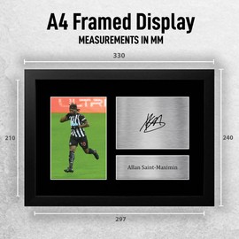 HWC Trading FR A4 Allan St Maximin Newcastle United Gifts Printed Signed Autograph Picture for Football Fans and Supporters - A4 Framed