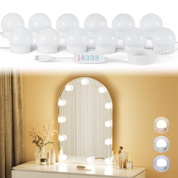 Yarnock 12 Bulbs LED Vanity Lights for Mirror, 3000K 4000K